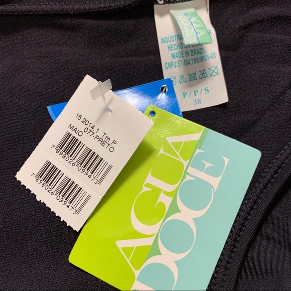 NWT Agua Doce Black One Piece Swimsuit - Picture 13 of 15